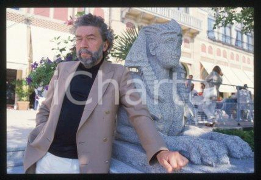 Alain ROBBE-GRILLET VENICE French writer Portrait 1983 ca * 35mm vintage slide 8