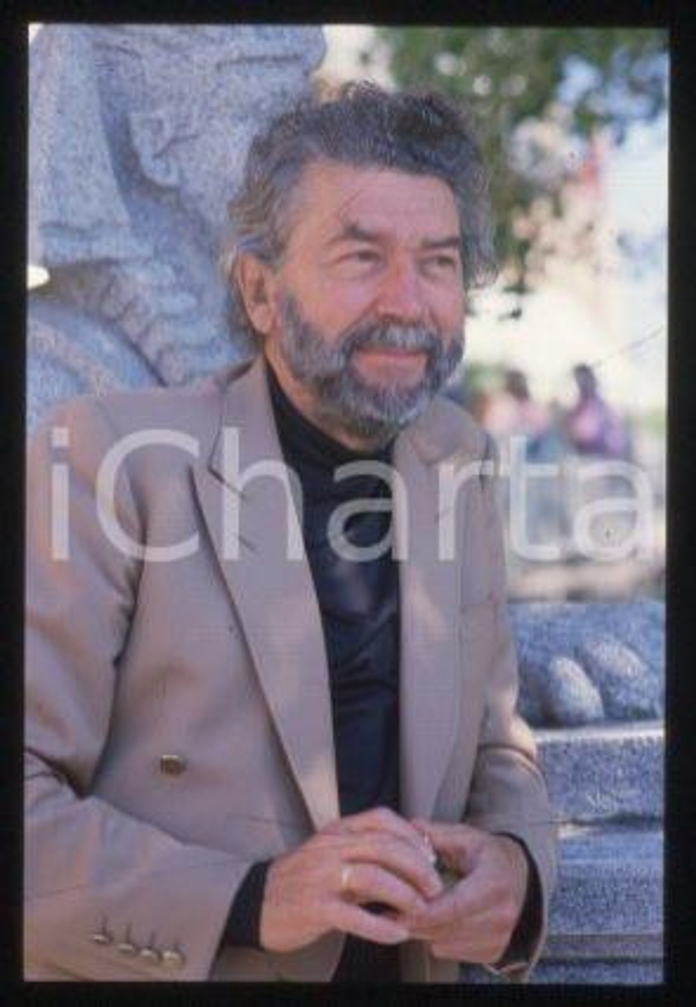 Alain ROBBE-GRILLET VENICE French writer Portrait 1983 ca *35mm vintage slide 11