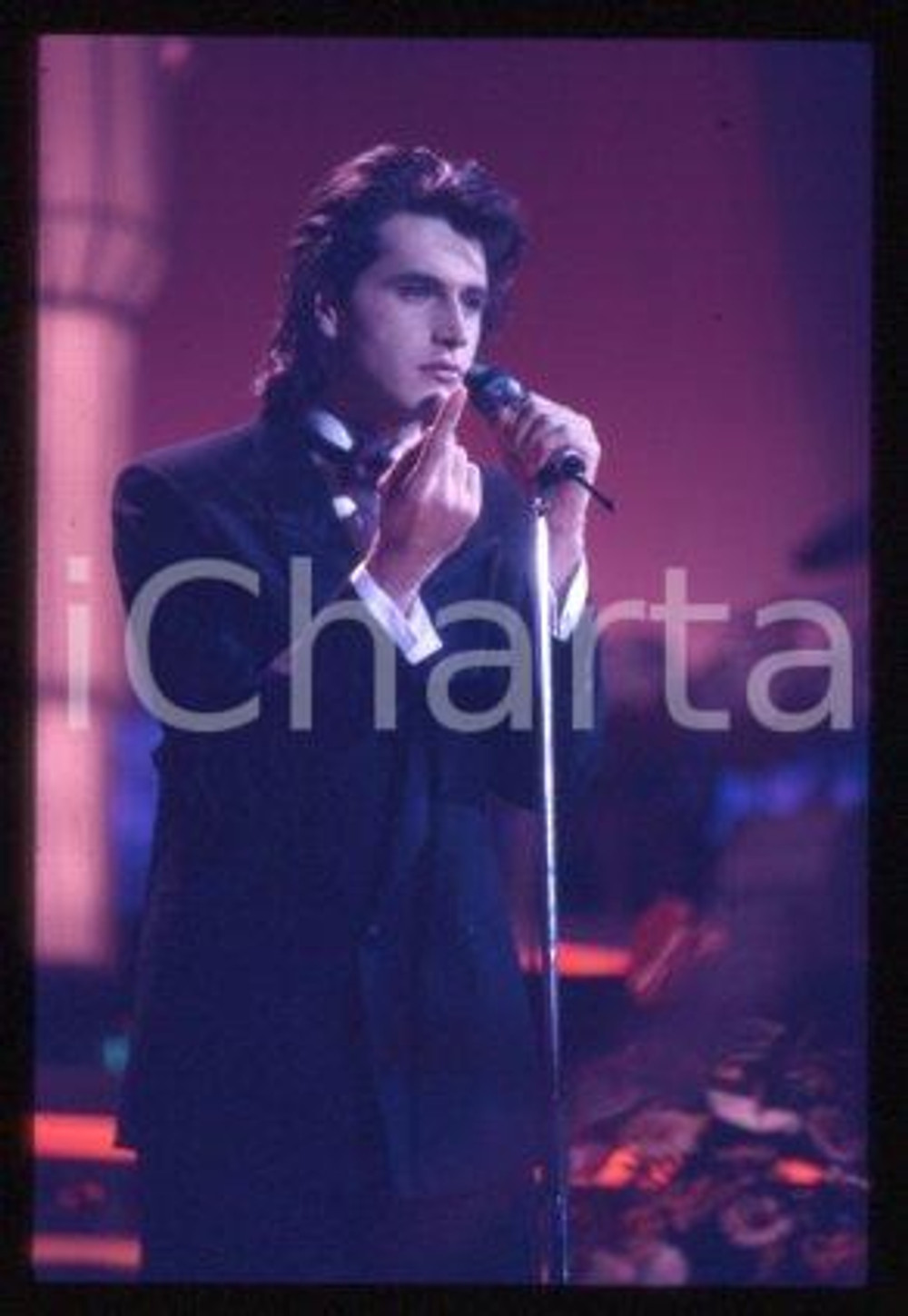 Ivano CALCAGNO - SANREMO Singer-songwriter 1986 * 35 mm vintage slide 1