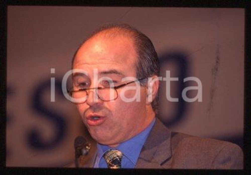 Gianfranco PETRICCA ITALY Portrait of politician 1995 ca * 35mm vintage slide 11