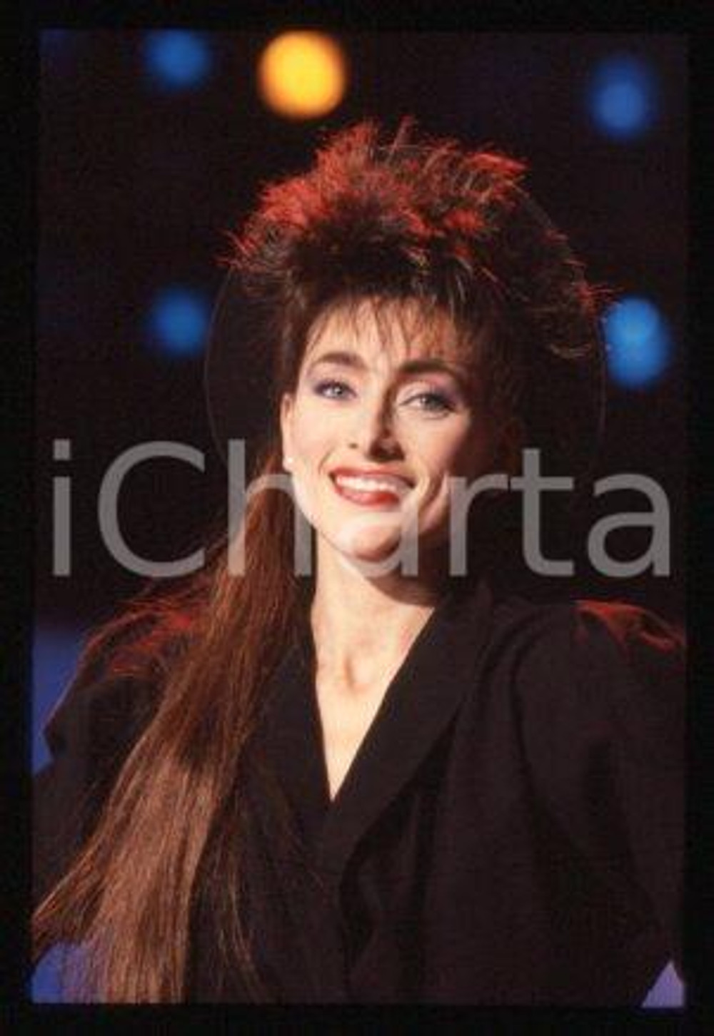 Julie PIETRI - FRANCE Ritratto della cantante 1985 ca * 35 mm vintage slide 3