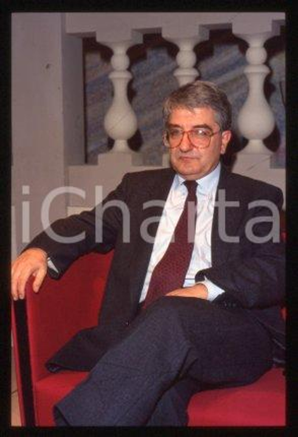 Massimo SARAZ - ITALY Portrait of a writer 1990 ca * 35 mm vintage slide 3