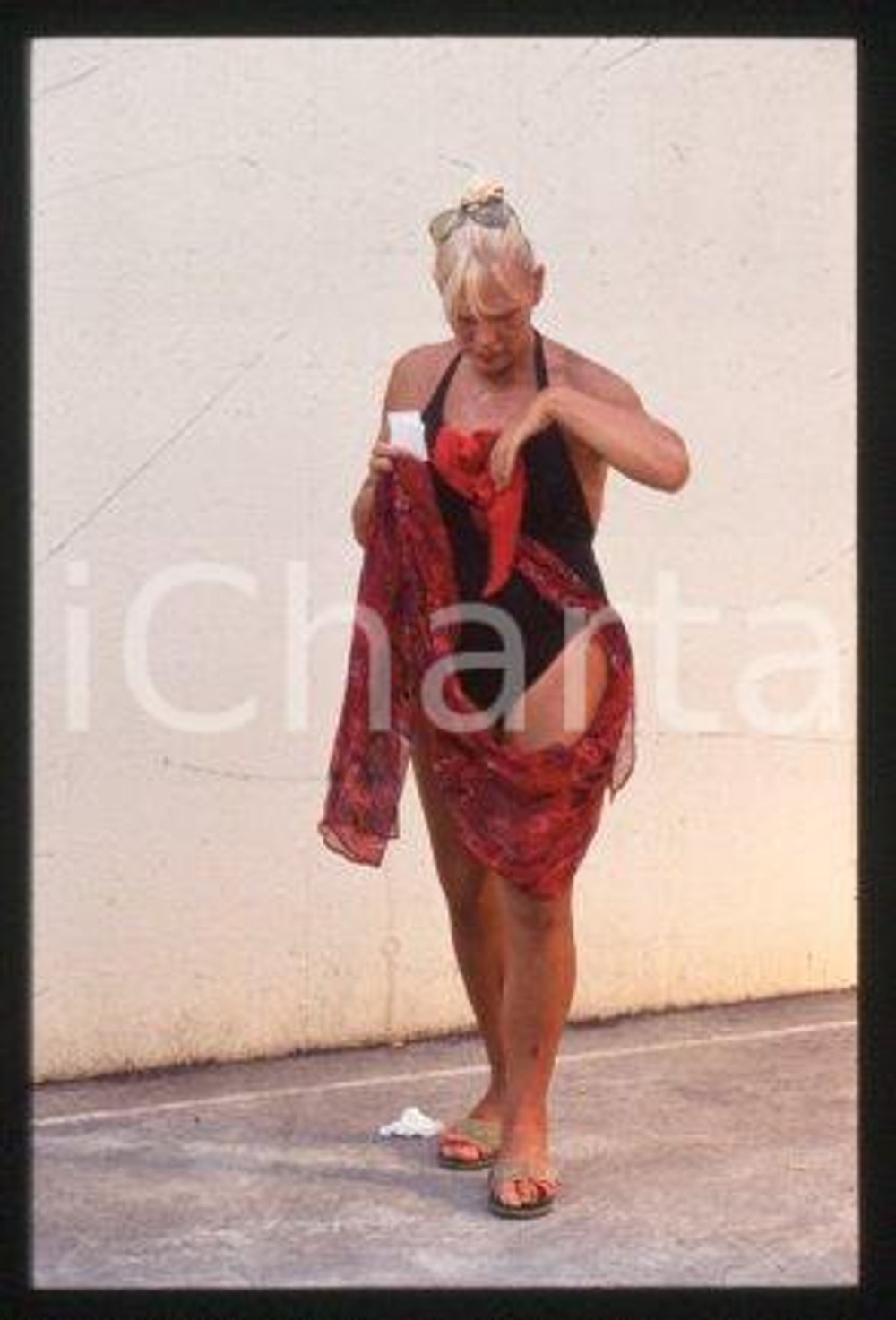 Giò STAJANO - ITALY PORTAGLI I MIEI SALUTI Actress 1993 * 35 mm vintage slide 12