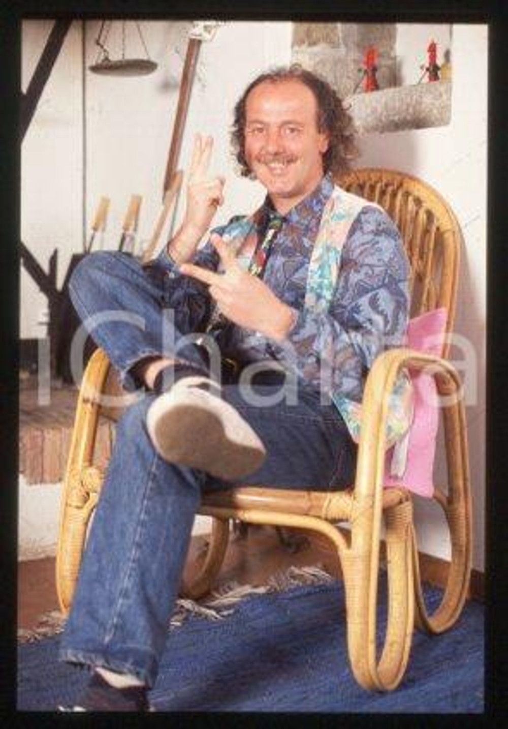 Enio DROVANDI - CINEMA Italian comic actor 1995 ca * 35 mm vintage slide 2