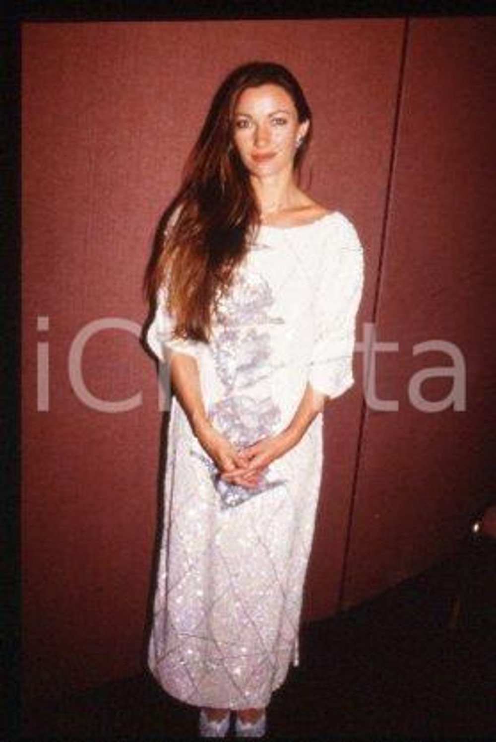 Jane SEYMOYR - CINEMA Actress with a daughter 1990 ca * 35 mm vintage slide 7