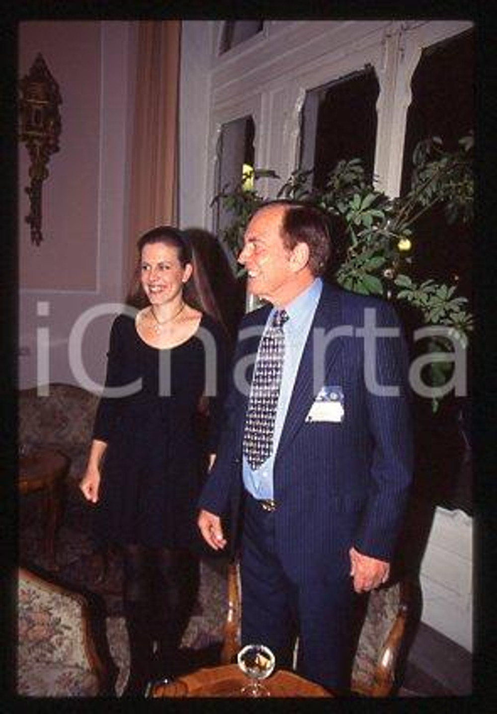 35mm vintage slide* 1997 ITALY Christiaan BARNARD cardiac surgeon and wife (31)