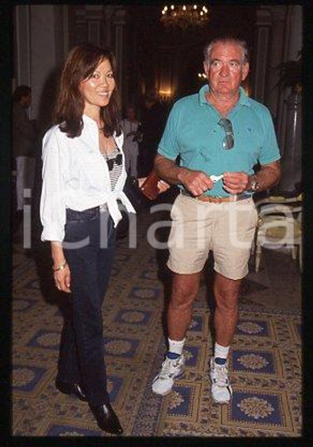 35mm vintage slide* 1999 ca ITALY Rod TAYLOR Australian actor and wife (23)