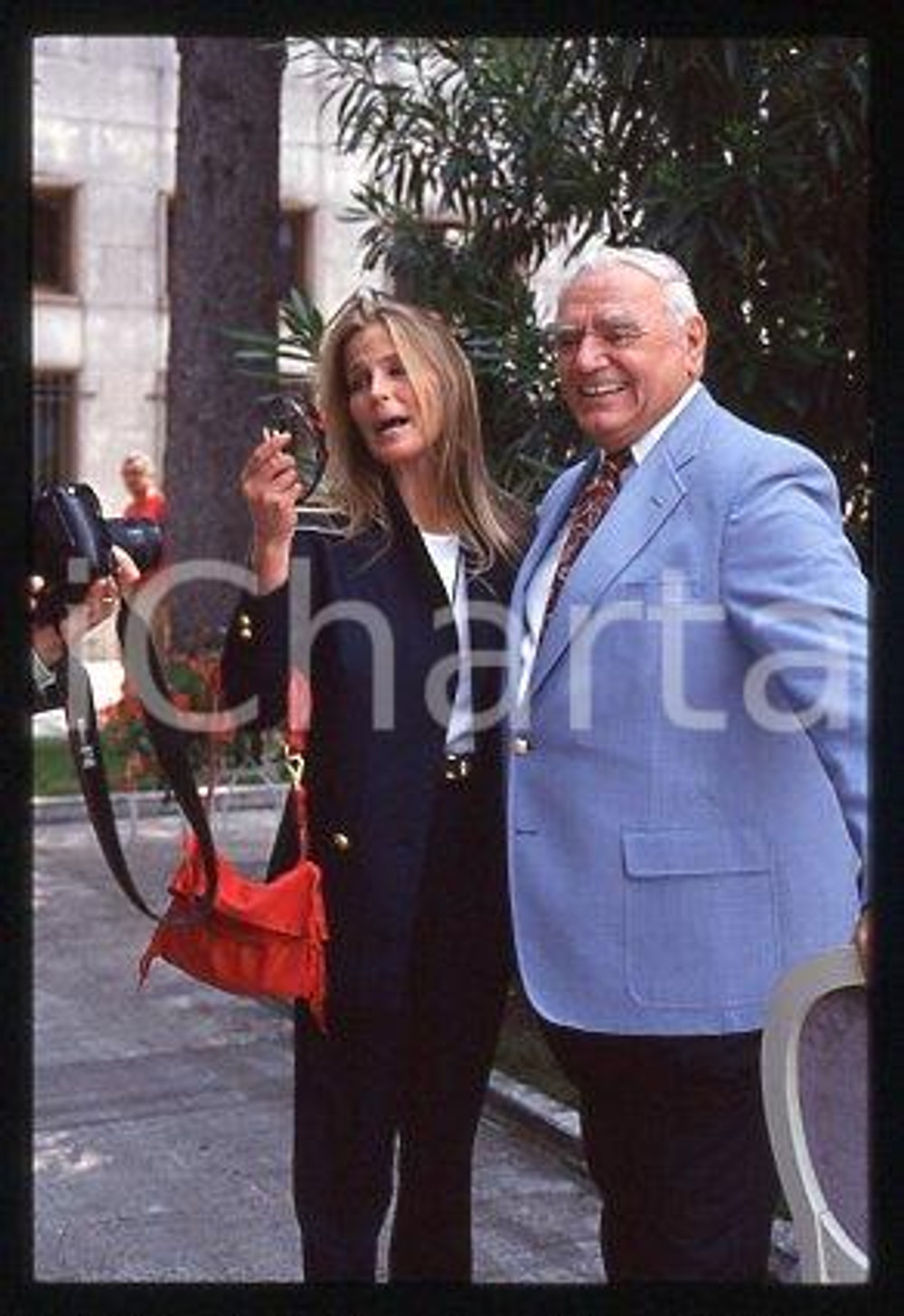 35mm vintage slide* 1999 ca ITALY Ernest BORGNINE and Bo DEREK (69)