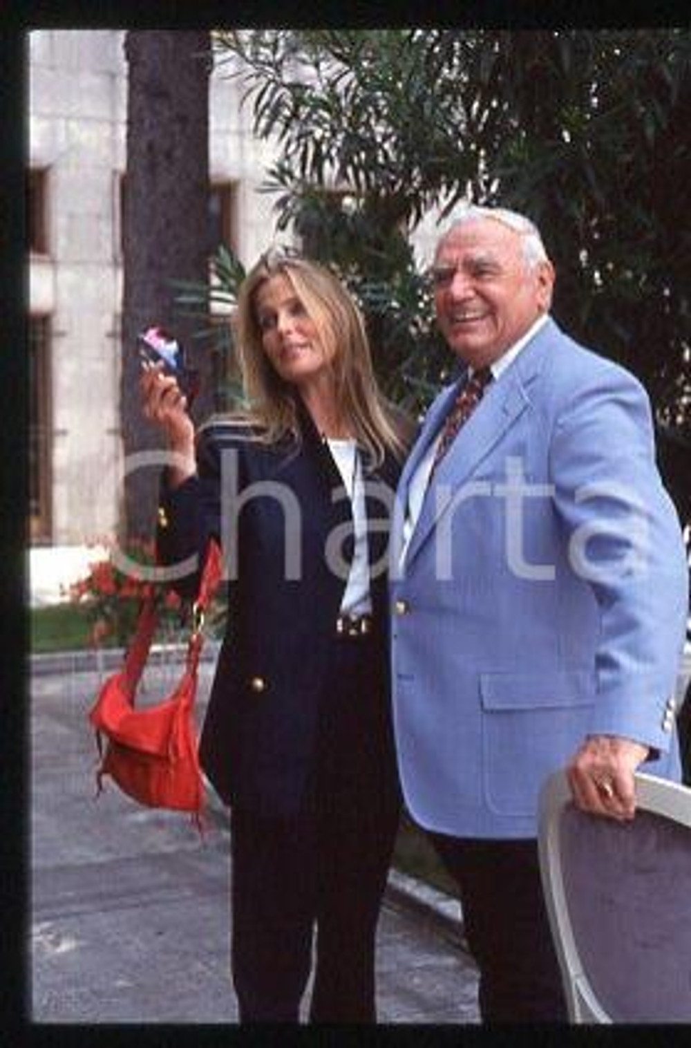 35mm vintage slide* 1999 ca ITALY Ernest BORGNINE and Bo DEREK (78)