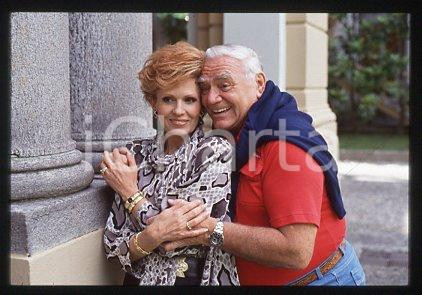 35mm vintage slide* 1999 ca ITALY Ernest BORGNINE American actor and wife (106)
