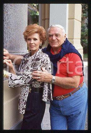 35mm vintage slide* 1999 ca ITALY Ernest BORGNINE American actor and wife (107)