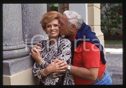 35mm vintage slide* 1999 ca ITALY Ernest BORGNINE American actor and wife (115)