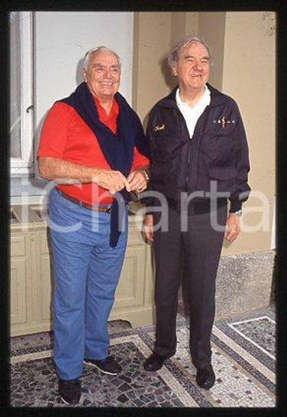 35mm vintage slide* 1999 ca ITALY Ernest BORGNINE, Karl MALDEN (116)