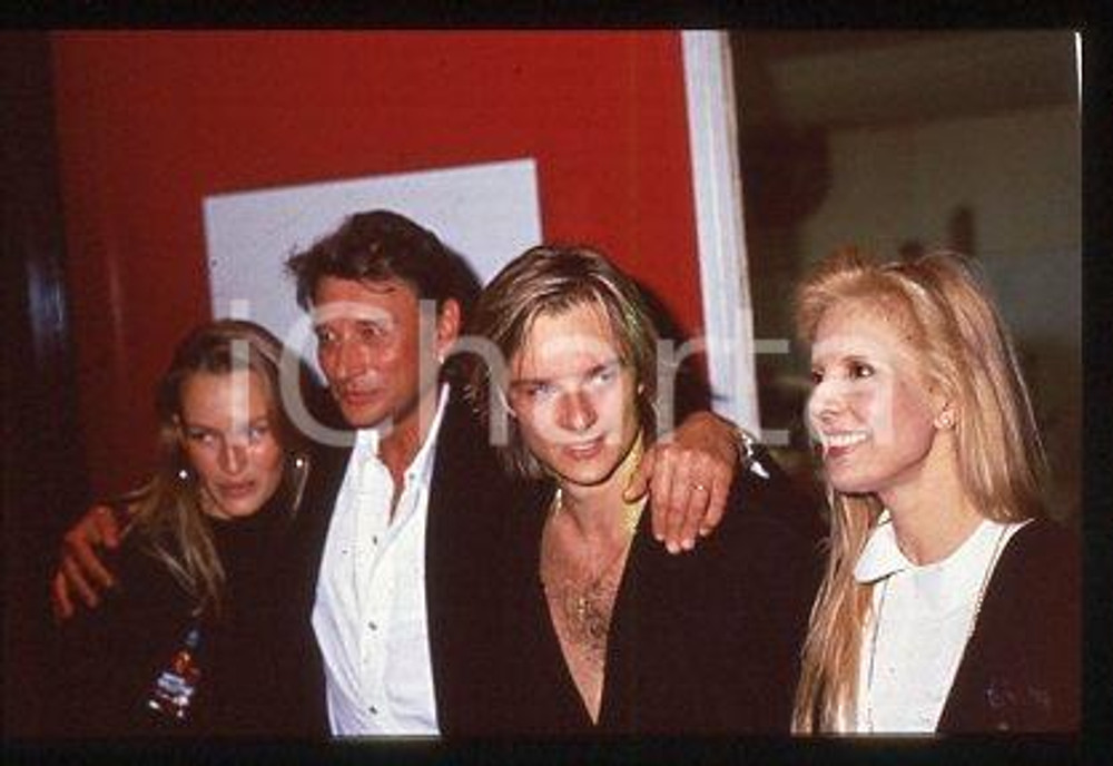 35mm vintage slide* 1991 PARIS Johnny HALLYDAY, David HALLYDAY, Sylvie VARTAN(3)