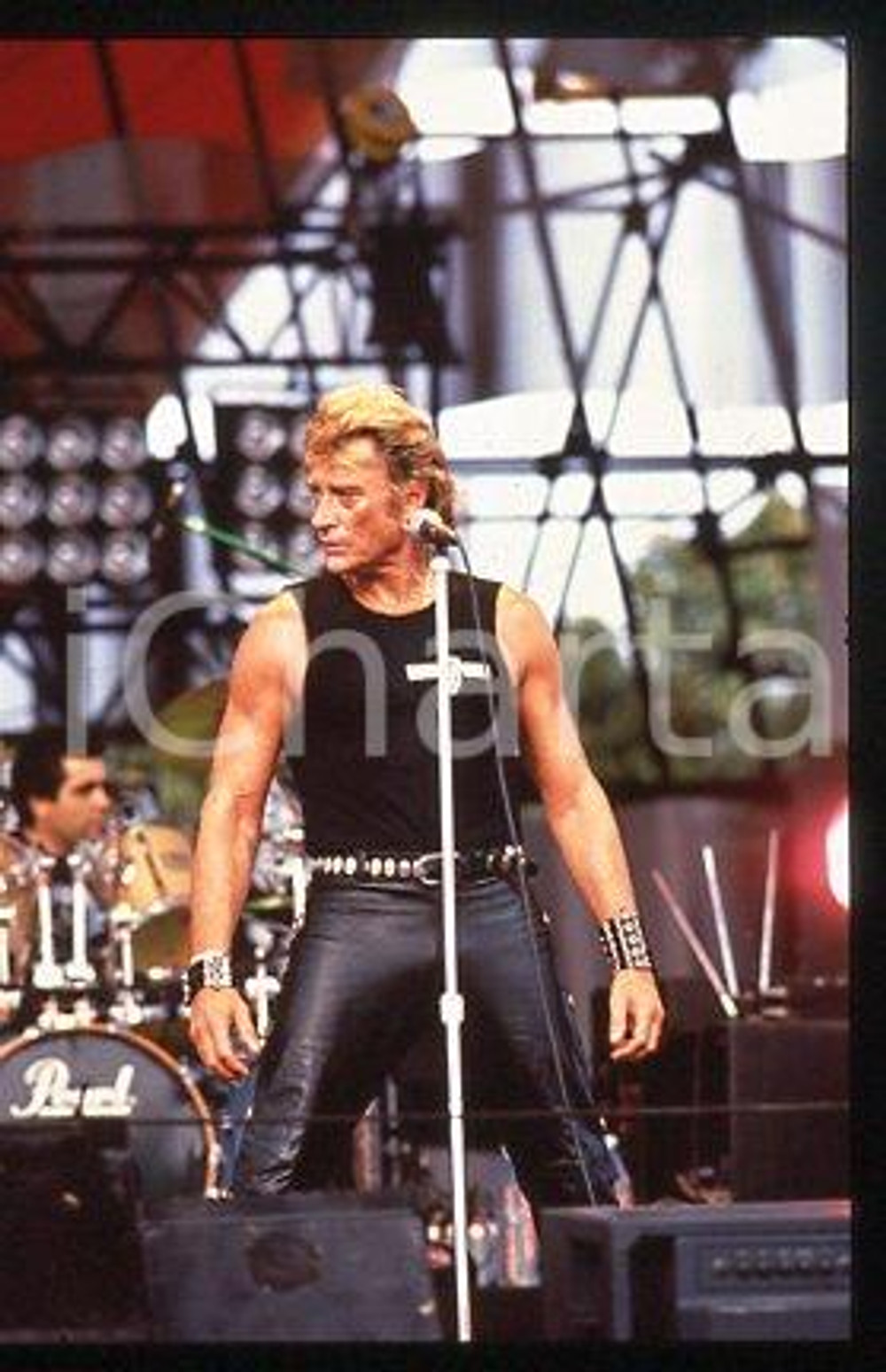 35mm vintage slide* 1991 ca MUSIC Johnny HALLYDAY French singer (5)
