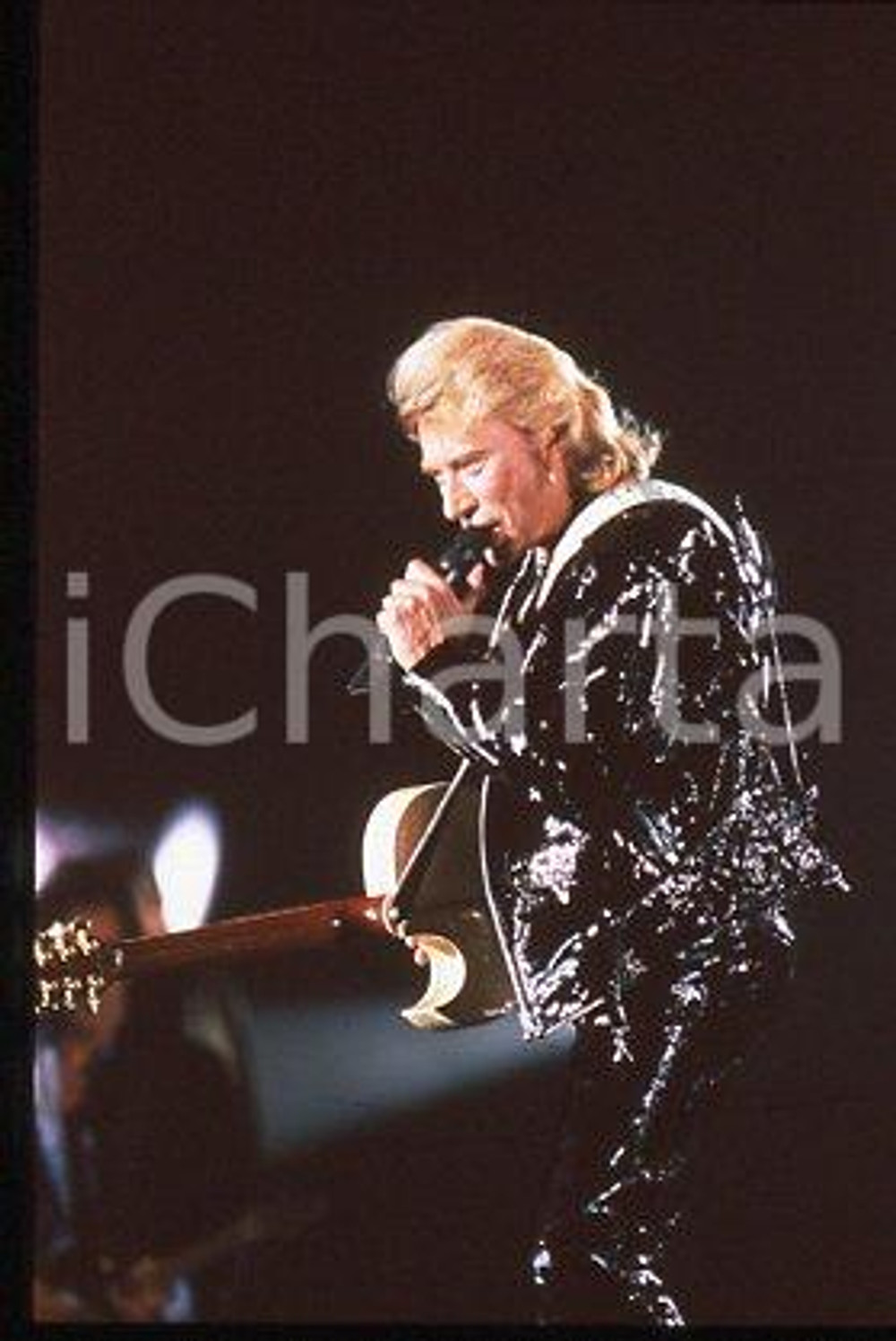 35mm vintage slide* 1995 ca MUSIC Johnny HALLYDAY French singer (6)