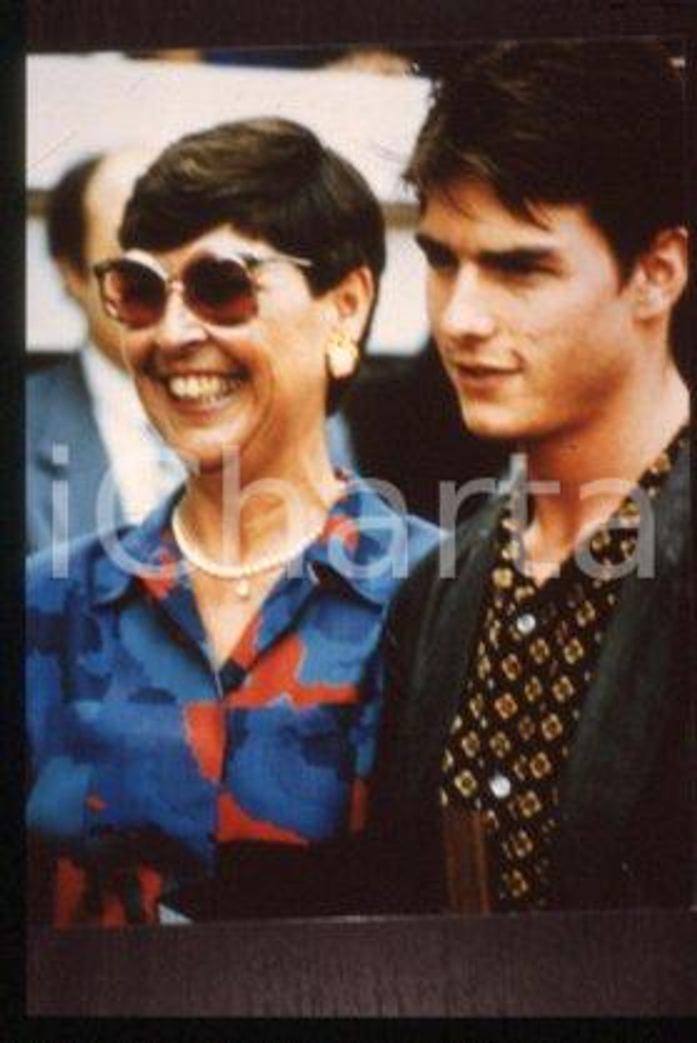 35mm vintage slide* 1986 NEW YORK "TOP GUN" Tom CRUISE and mother (471)