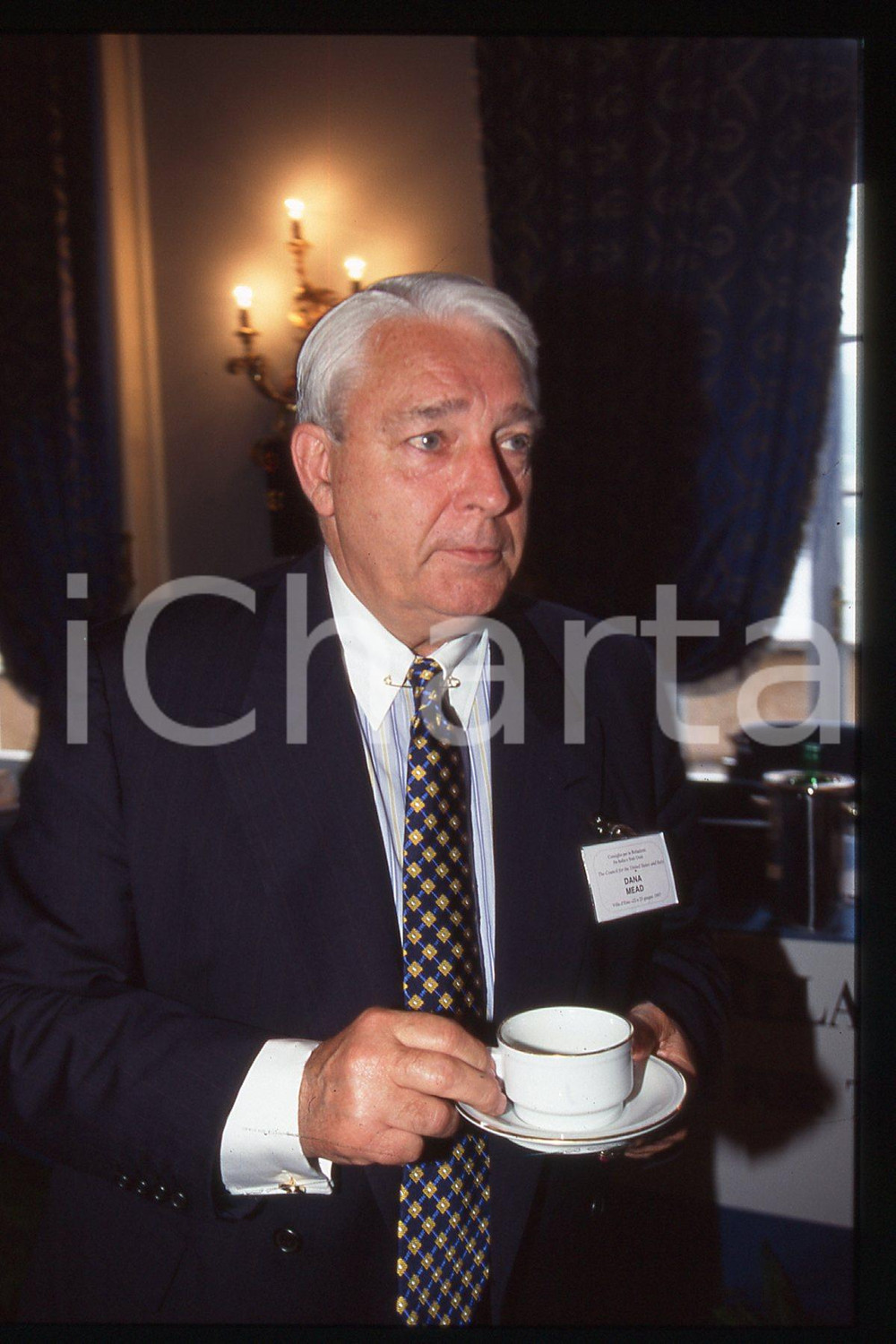 35mm vintage slide* 1992 ca MILAN Dana George MEAD chair of TENNECO (3)