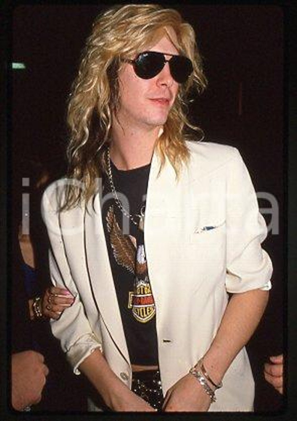 35mm vintage slide* 1989 MUSIC Duff McKAGAN of GUNS N'ROSES hard rock band (2)