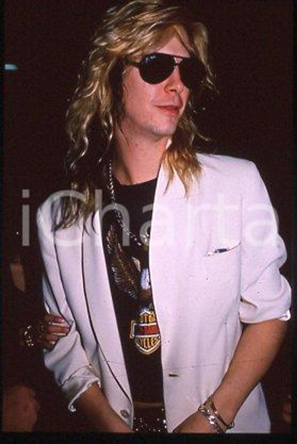 35mm vintage slide* 1989 MUSIC Duff McKAGAN of GUNS N'ROSES hard rock band (3)