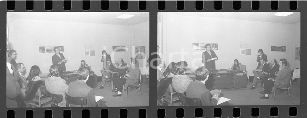 35mm LOTTO 2 NEGATIVI * 1973 SANREMO Vittorio SALVETTI In conferenza stampa