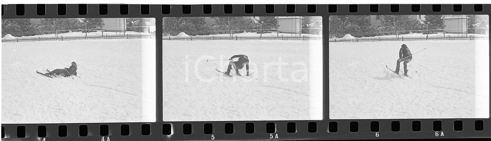 35mm LOTTO 3 NEGATIVI* 1970ca CELERINA (CH) Gianni MORANDI impara a sciare 