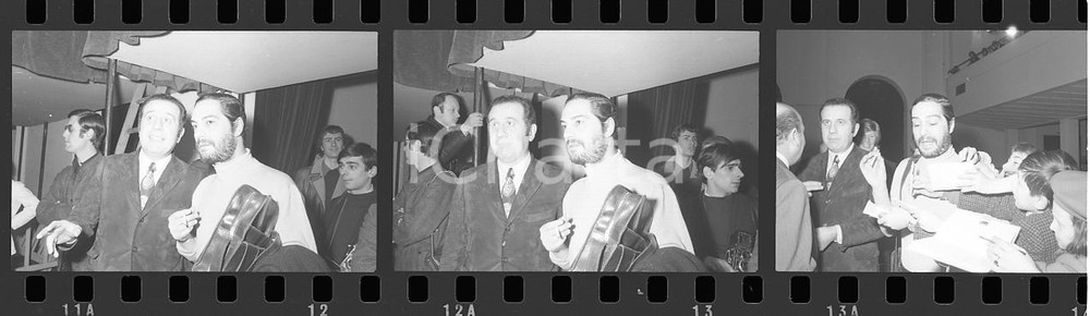 35mm LOTTO 3 NEGATIVI* 1970 SANREMO Nino MANFREDI Ezio RADAELLI nel backstage