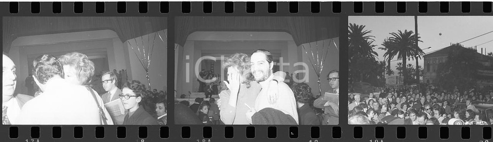 35mm LOTTO 3 NEGATIVI *1970 SANREMO Nino MANFREDI Ornella VANONI Nel backstage 1