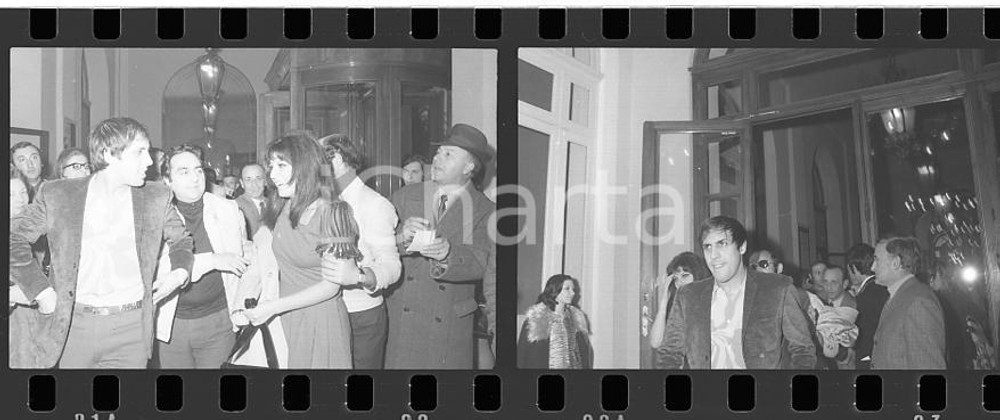 35mm LOTTO 2 NEGATIVI* 1970 SANREMO Adriano CELENTANO Claudia MORI nel backstage