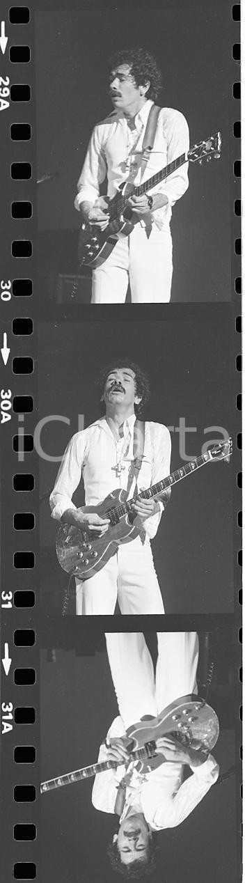 35mm LOTTO 3 NEGATIVI * 1975ca MUSICA Carlos SANTANA durante un concerto (3)