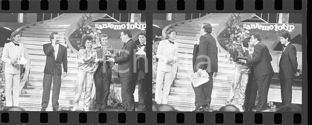 35mm LOTTO 2 NEGATIVI * 1985 SANREMO Pippo BAUDO Luis MIGUEL RICCHI E POVERI (5)