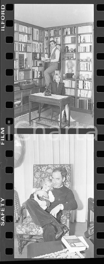 35mm LOTTO 2 NEGATIVI * 1979 GENÈVE Charles e Nicolas AZNAVOUR Ulla THORSELL (1)