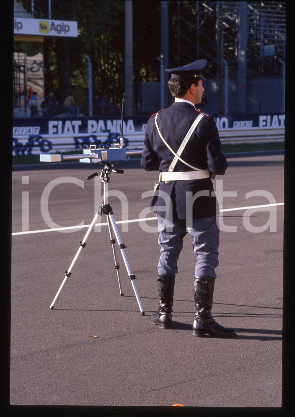 35mm vintage slide* 1990 ca AUTODROMO MONZA Polizia stradale testa autovelox (9)