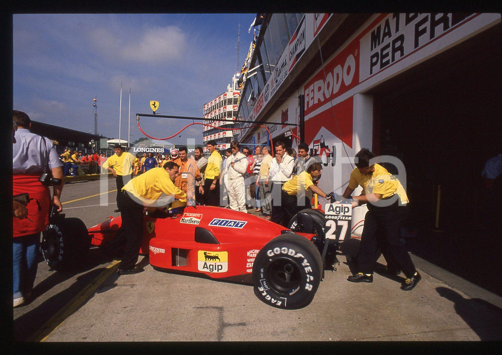 35mm vintage slide* 1988 GP SAN MARINO Michele Alboreto F1-87/88C rientro ai box