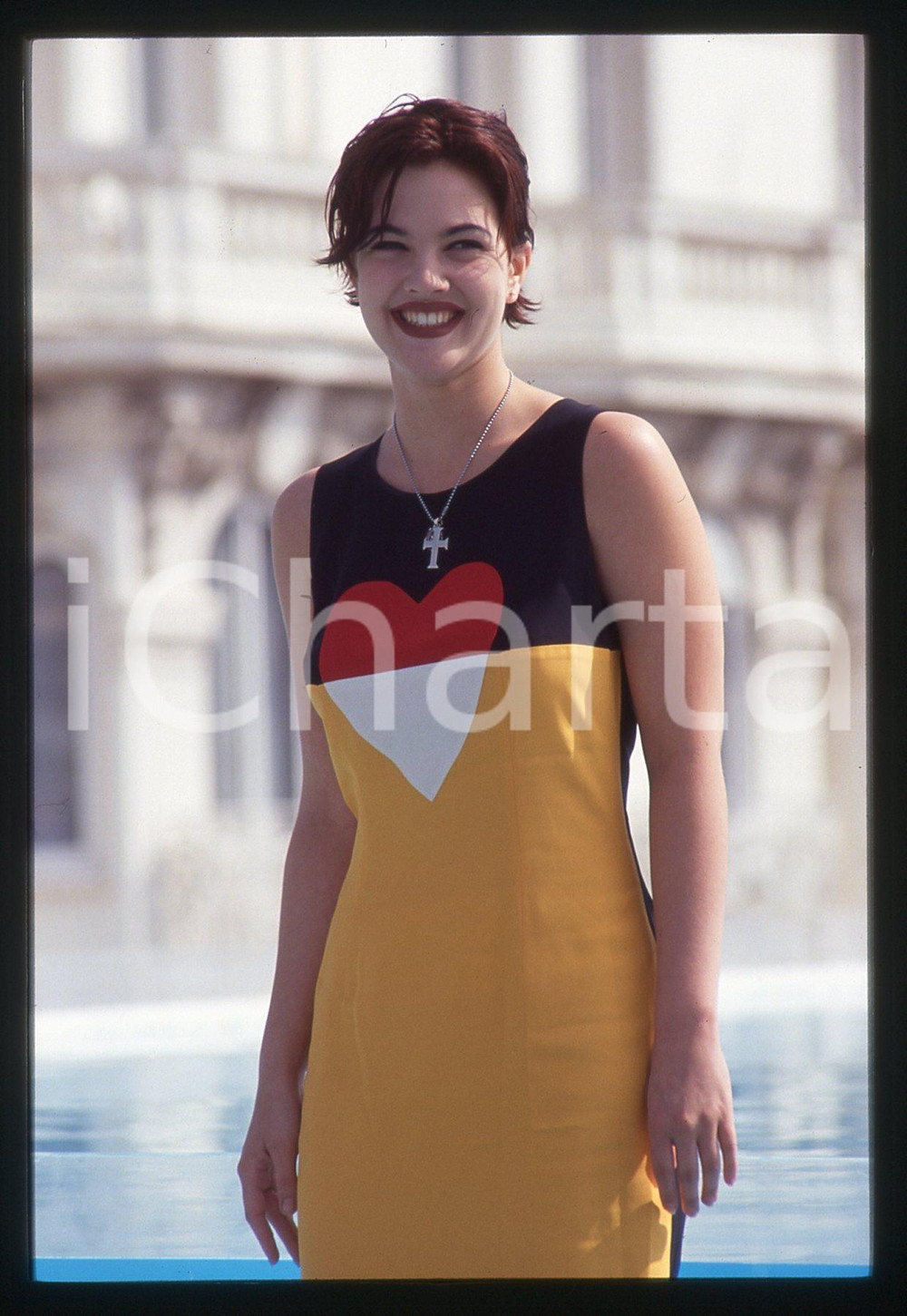 Fotografia d epoca originale 35mm vintage slide 1992 CANNES Drew BARRYMORE Festival del Cinema  Ritratto 2 1