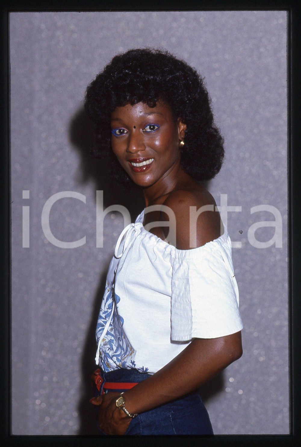 Fotografia d'epoca originale 35mm vintage slide* 1980 ca MUSICA Amii STEWART - Ritratto della cantante (32) 1