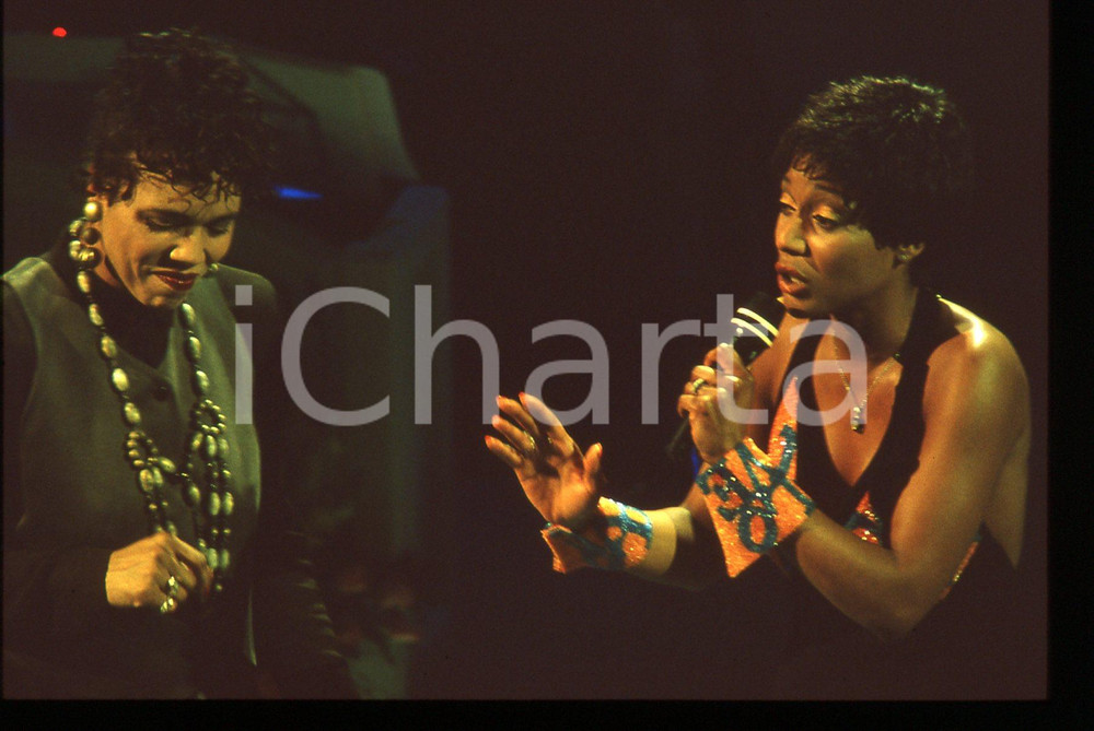 Fotografia d epoca originale 35mm vintage slide 1994 Festival SANREMO Amii STEWART D.D. BRIDGEWATER  Why 4 1