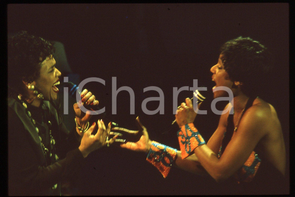 Fotografia d epoca originale 35mm vintage slide 1994 Festival SANREMO Amii STEWART D.D. BRIDGEWATER  Why 11 1