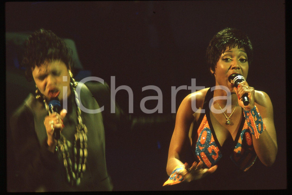 Fotografia d epoca originale 35mm vintage slide 1994 Festival SANREMO Amii STEWART D.D. BRIDGEWATER  Why 12 1