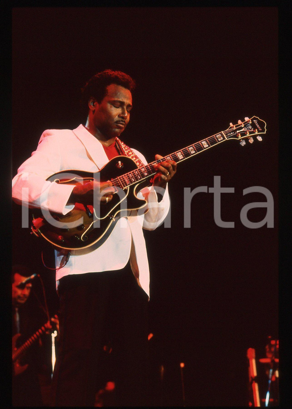 35mm vintage slide* 1985 NEW YORK George BENSON durante un concerto (5)