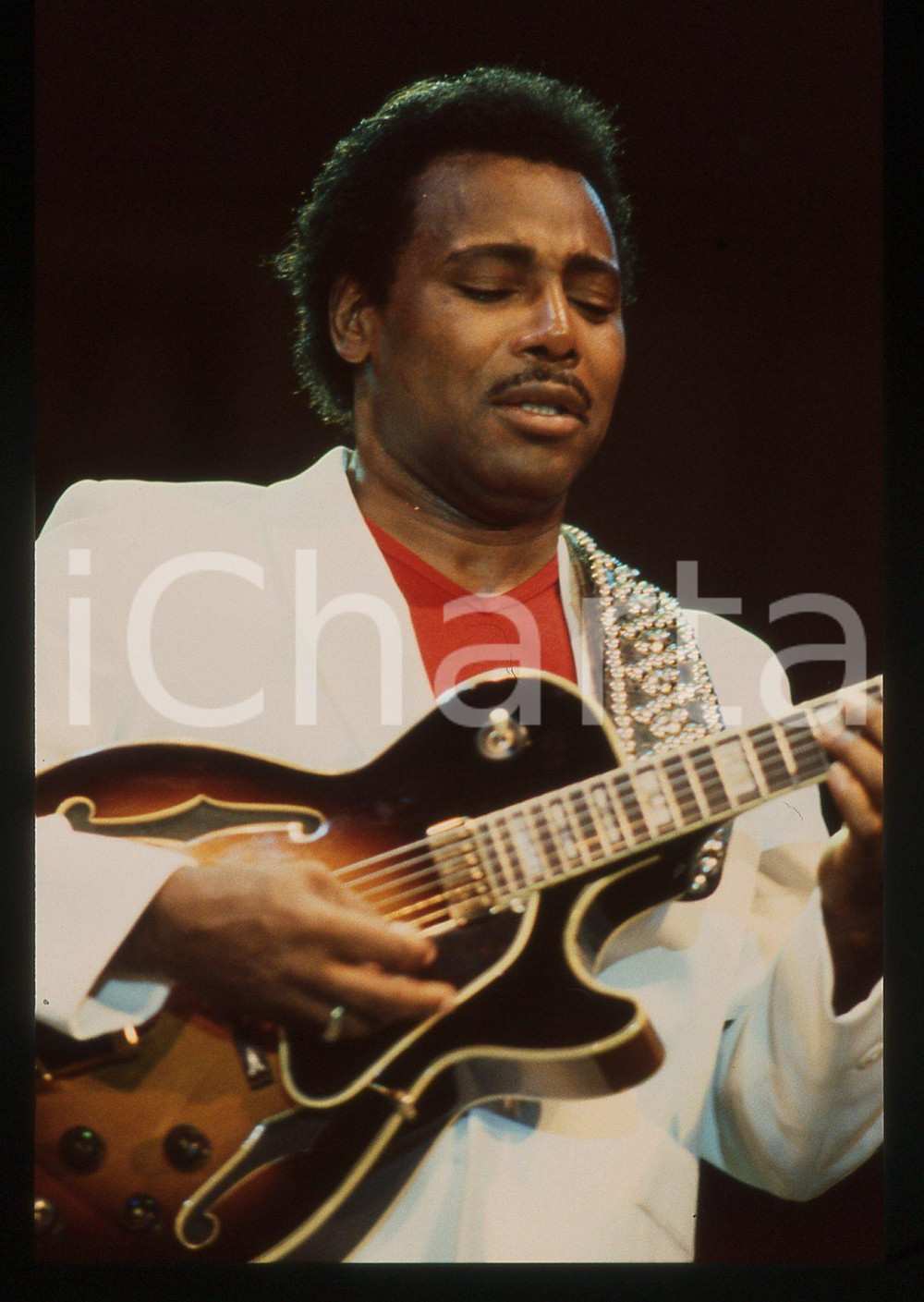 35mm vintage slide* 1985 NEW YORK George BENSON durante un concerto (6)