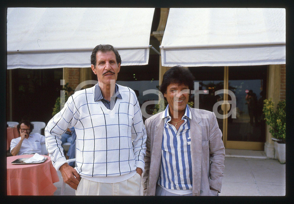 35mm vintage slide* 1986 VENEZIA LIDO Franco FRANCHI e Ciccio INGRASSIA (3) 