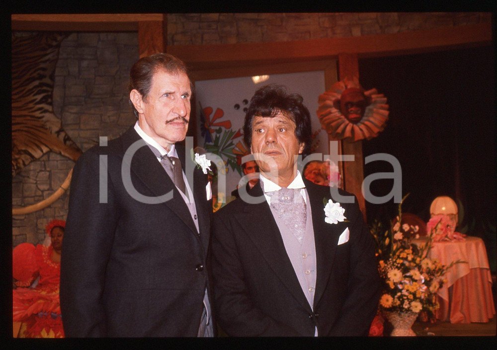 35mm vintage slide* 1985 ca COSTUME Franco FRANCHI e Ciccio INGRASSIA 