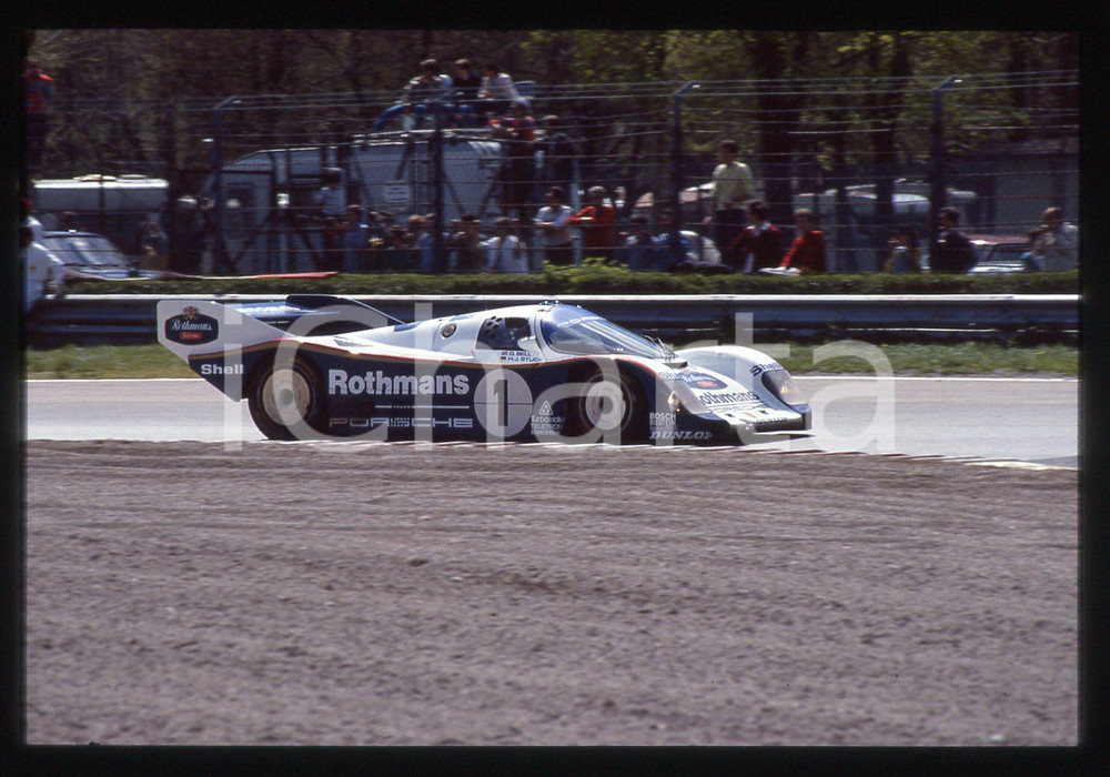 35mm vintage slide* 1986 360 KM MONZA PORSCHE 956 ROTHMANS durante la gara (2)