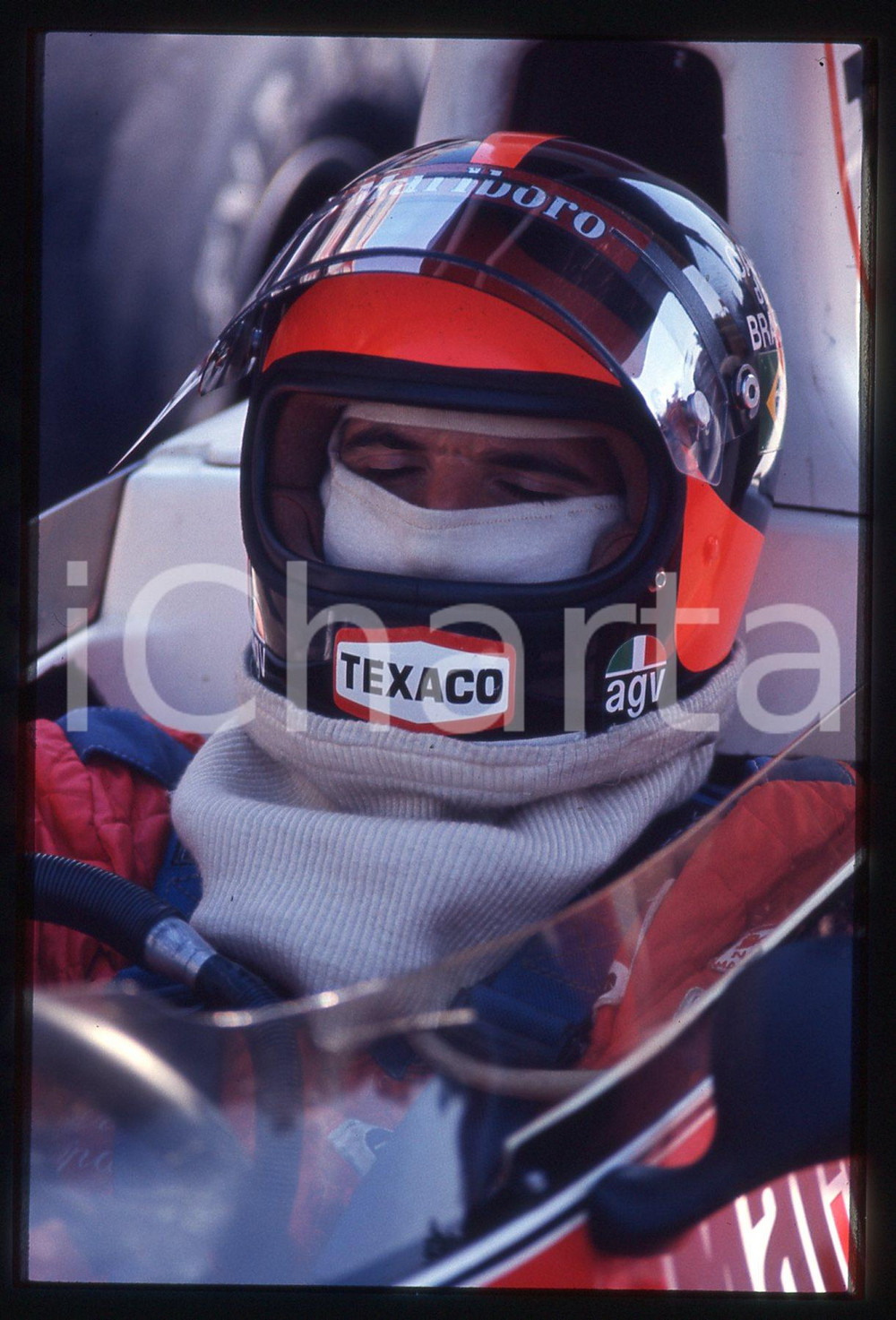 35mm vintage slide* 1975 ca MOTORI Emerson FITTIPALDI - Ritratto del pilota
