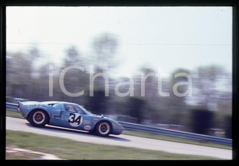 35mm vintage slide* 1969 1000 KM MONZA FORD GT40 Racing Team Zitro durante gara