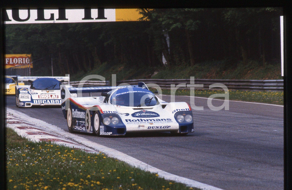 35mm vintage slide* 1985 1000 KM MONZA PORSCHE 956 ROTHMANS durante gara