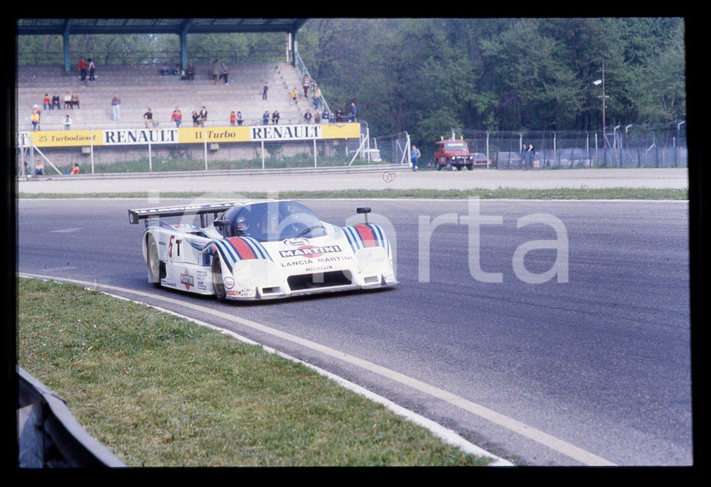 35mm vintage slide* 1985 1000 KM MONZA LANCIA LC2/85 Martini - Prove libere