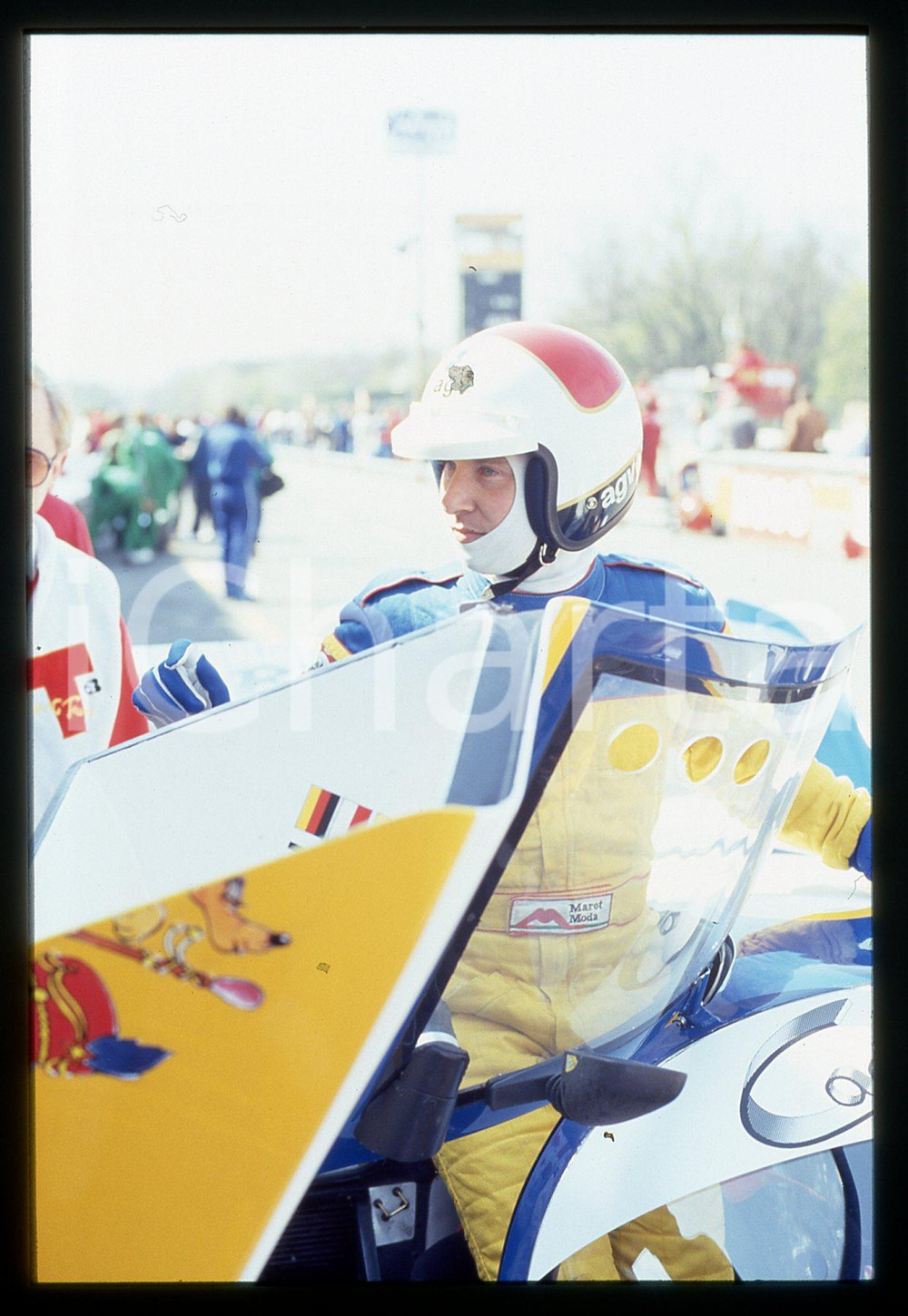 35mm vintage slide* 1986 360 KM MONZA Fulvio BALLABIO su PORSCHE 956 Obermaier 2