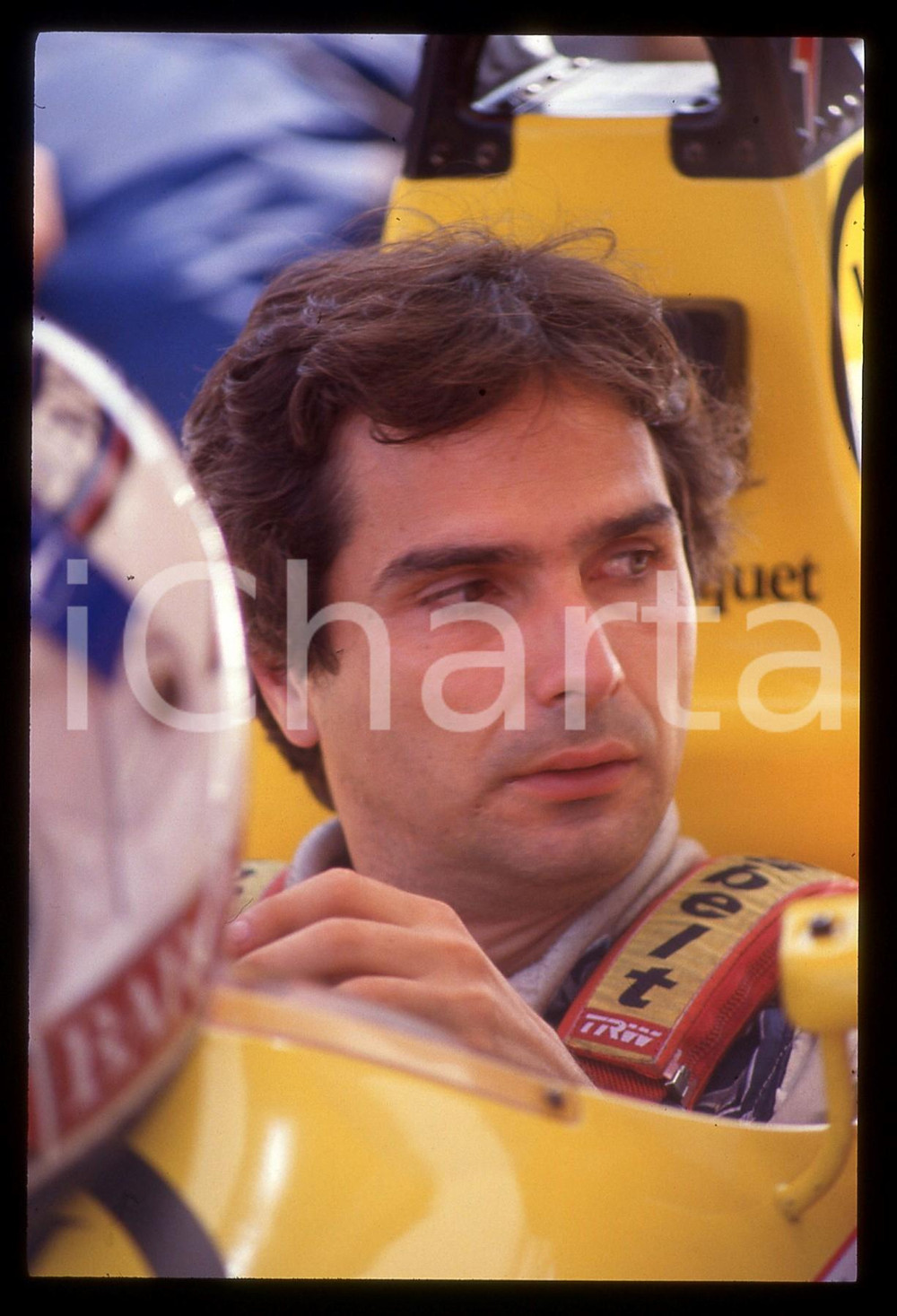 35mm vintage slide* 1988 Nelson PIQUET su LOTUS 100T - Ritratto del pilota